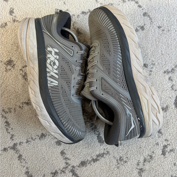 HOKA One One Mens BONDI 7 Wild Dove Dark Shadow Shoe - Picture 7 of 8